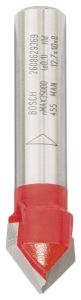 Bosch - Expert Serisi Ahşap İçin Çift Oluklu, Sert Metal V Kanal Freze 8*12,7*44,5 mm