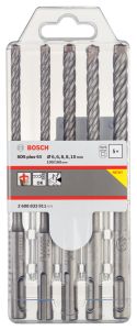 Bosch - SDS plus-5X Serisi Kırıcı Delici Matkap Ucu 5 Parça Set (6,6,8,8,10 x 160 mm)