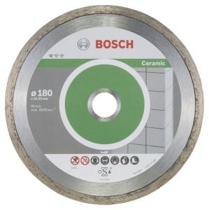 Bosch - Standard Seri Seramik İçin, 9+1 Elmas Kesme Diski Set 180 mm - 2608603233