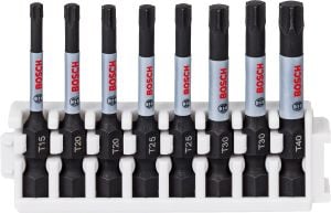 Bosch - Impact Control Serisi Vidalama Ucu 8'li T15/T20x2/T25x2/T30x2/T40 *50mm - 2608522329