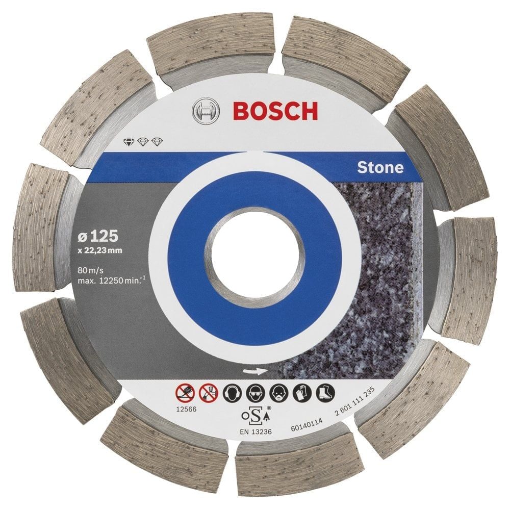 Bosch - Standard Seri Taş İçin, 9+1 Elmas Kesme Diski Set 125mm - 2608603236