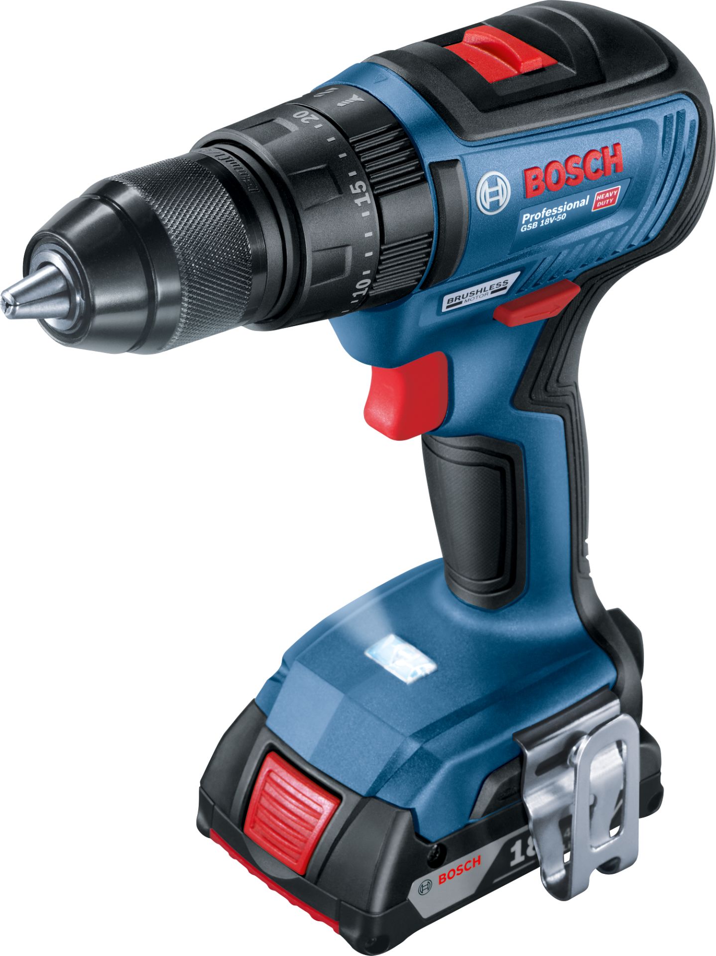 Bosch Professional GSB 18V-50 Akülü Darbeli Vidalama Makinesi (2x2.0Ah; L-Case) - 06019H5100