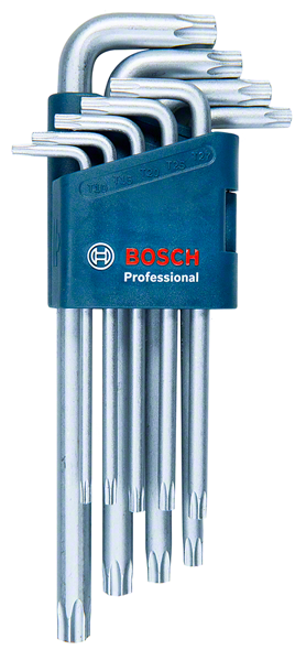 Bosch Profesyonel Alyan Anahtar Takımı Torx 9 parça (10-50mm) - 1600A01TH4