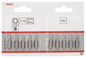 Bosch - Extra Hard Serisi Vidalama Ucu T15*25 mm 10'lu