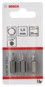 Bosch - Extra Hard Serisi HEX1.5*25 mm 3'lü