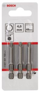 Bosch - Extra Hard Serisi HEX4*49 mm 3'lü