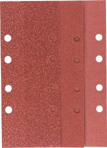 Bosch - Titreşimli Zımpara Kağıdı 10'lu Set, 93 x 230 mm 60/120/180 Kum 8 Delik