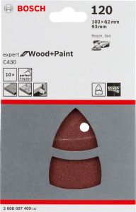 Bosch - Expert for Serisi Ahşap Zımpara 102x62/93x93 mm 120 kum