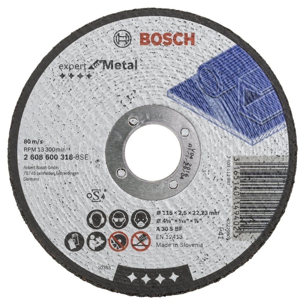 Bosch - 115*2,5 mm Expert Serisi Düz Metal Kesme Diski (Taş) - 2608600318