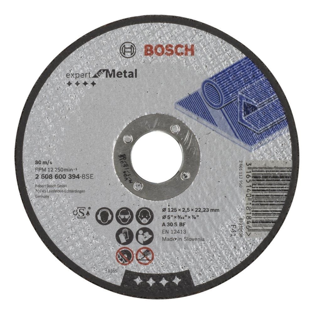 Bosch - 125*2,5 mm Expert Serisi Düz Metal Kesme Diski (Taş) - 2608600394