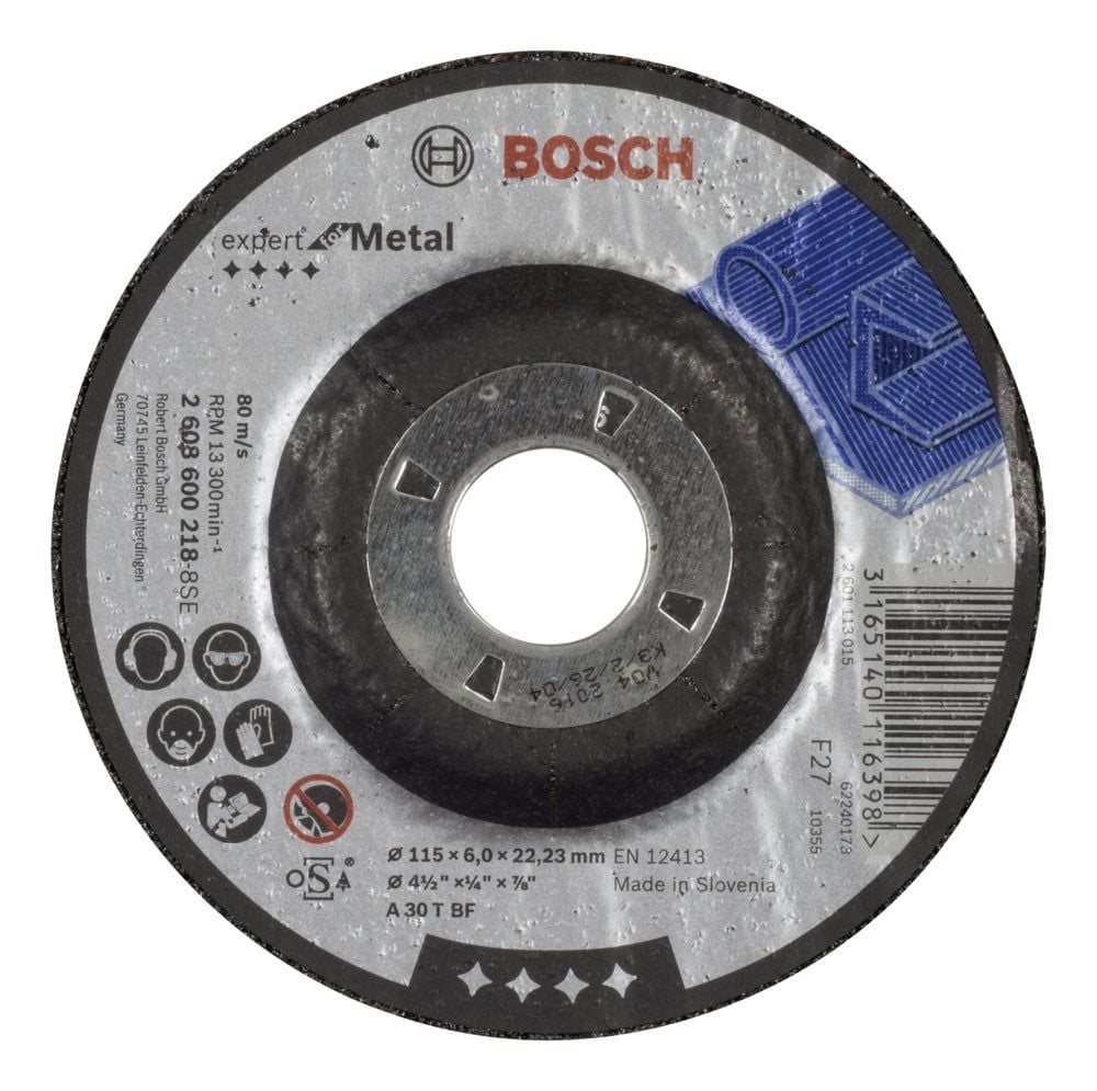 Bosch - 115*6,0 mm Expert Serisi Bombeli Metal Taşlama Diski (Taş) - 2608600218
