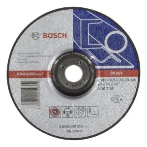 Bosch - 180*6,0 mm Expert Serisi Bombeli Metal Taşlama Diski (Taş) - 2608600315