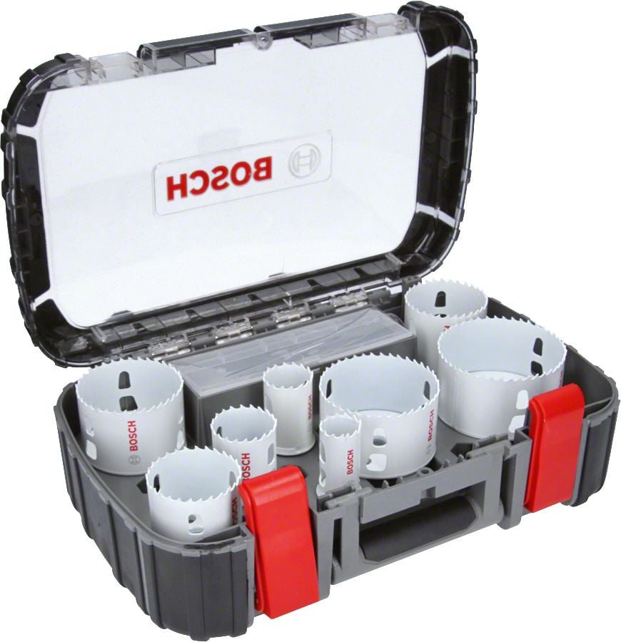 Bosch - Yeni Progressor Serisi Delik Açma Testeresi (Panç) Seti 11 Parça Ø 25-32-40-54-60-68-76-86 mm - 2608594194