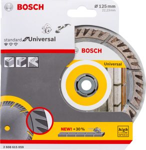 Bosch - Standard Seri Genel Yapı Malzemeleri İçin Elmas Kesme Diski 125 mm - 2608615059