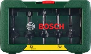 Bosch - 12 Parça Freze Seti 8 mm Şaftlı - 2607019466