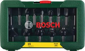 Bosch - 15 Parça Freze Seti 8 mm Şaftlı - 2607019469