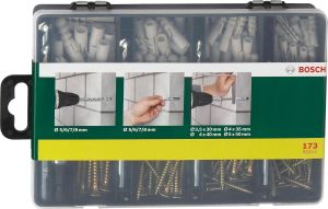 Bosch - 173 Parça Dübel, Vida, Matkap Uçlu Sabitleme Aksesuar Seti - 2607019511