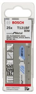 Bosch - Hızlı Kesim Serisi Metal İçin T 121 BF Dekupaj Testeresi Bıçağı - 25'Li Paket