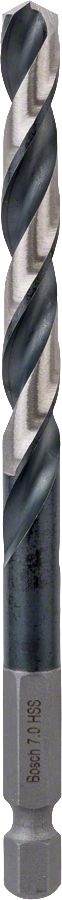 Bosch - Altıgen Şaftlı - Impact Control - HSS Metal Matkap Ucu 7,0*109mm