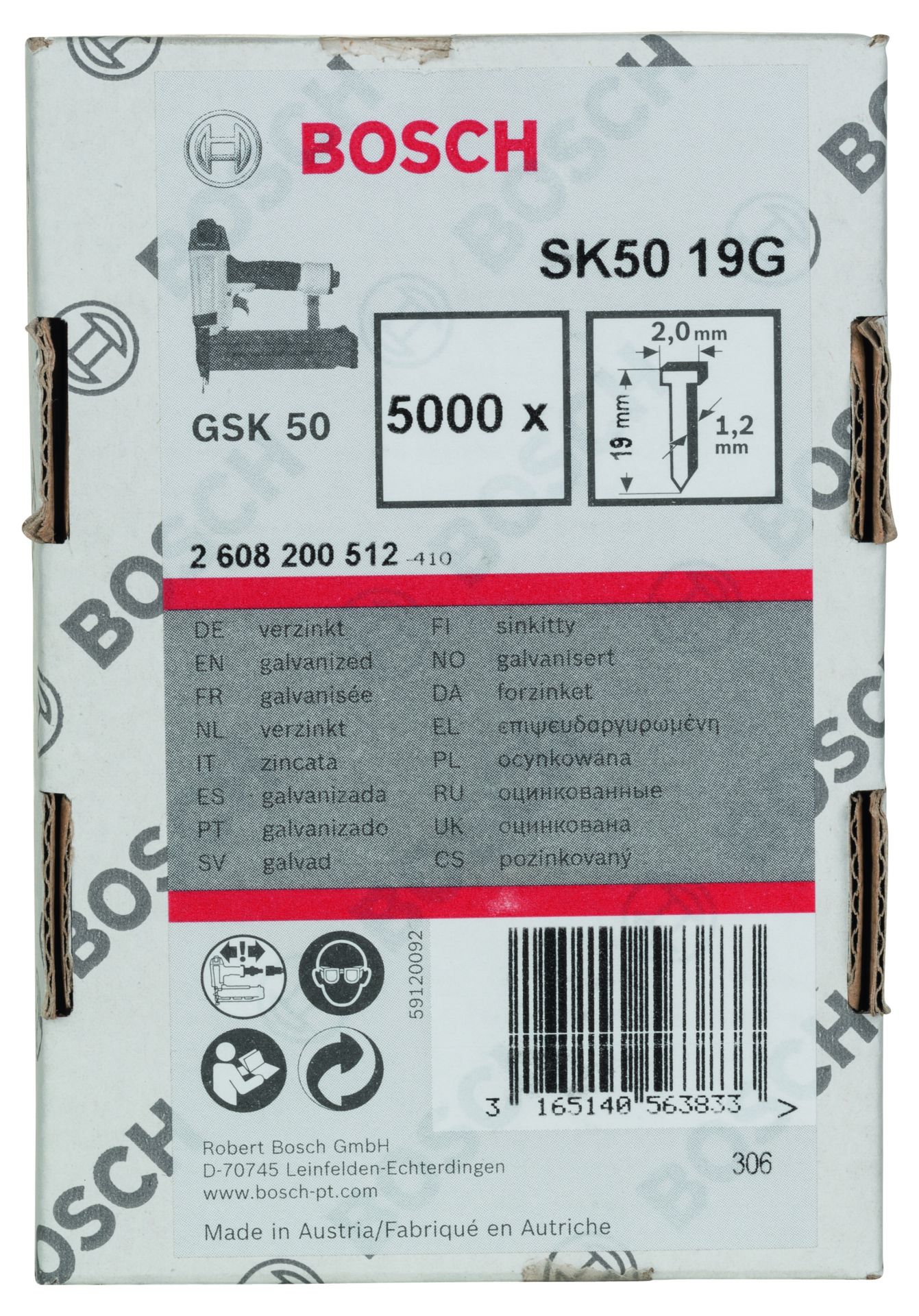 Bosch - GSK 50 Çivisi  19 mm 5000li
