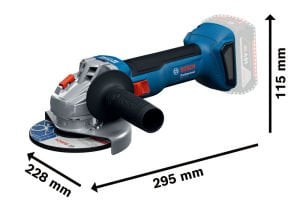 Bosch GWS 18V-8 (2x4Ah) Çift Akülü Taşlama Makinesi - 06019N9020