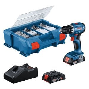 Bosch GSR 18V-45 (2X2Ah) Çift Akülü Delme Vidalama Makinesi + 63Pc Aksesuar Seti - 0615A5007X