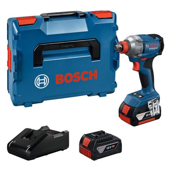 Bosch GDX 18V-285 (2X4Ah) Çift Akülü Darbeli Somun Sıkma Makinesi - 06019N2102