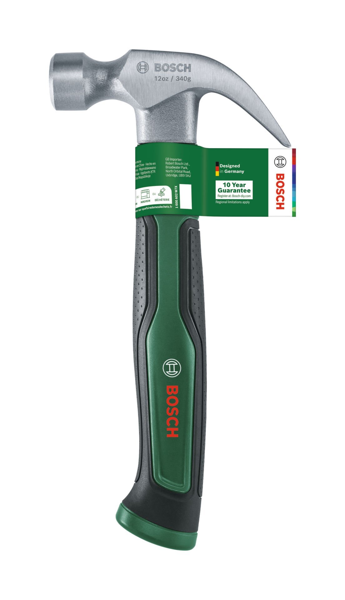 Bosch 340Gr(12oz) Orta Çatal Ağızlı Çekiç - 1600A02W7X