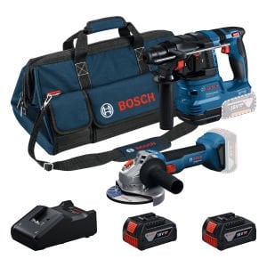 Bosch GBH 18V-22 + GWS 18V-8 (2li Set) + Bez Çanta + 2X4Ah Akülü Set - 0615V0003C