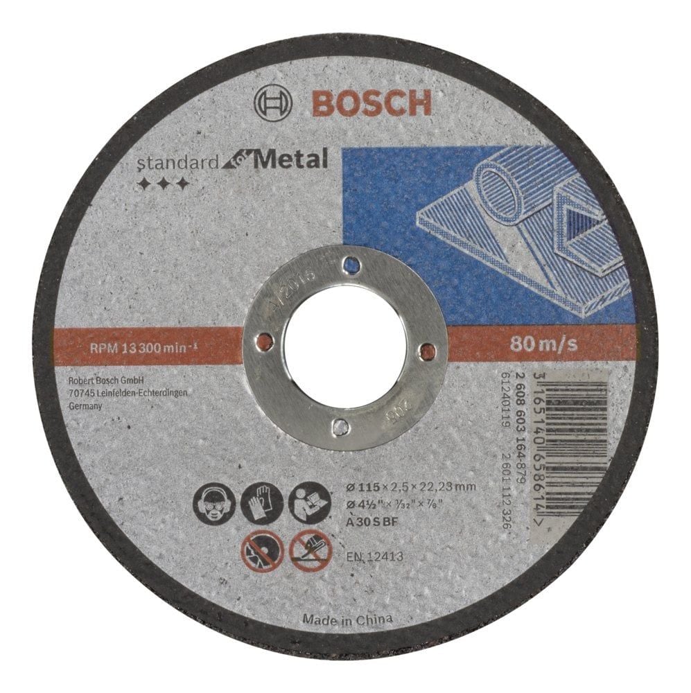 Bosch - 115*2,5 mm Standard Seri Düz Metal Kesme Diski (Taş) - 2608603164