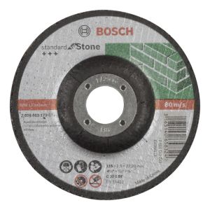 Bosch - 115*2,5 mm Standard Seri Bombeli Taş Kesme Diski (Taş)