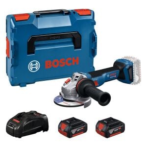 Bosch GWS 18V-11 S (2x4Ah) Çift Akülü Taşlama Makinesi - 06019N4005