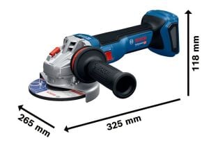 Bosch GWS 18V-11 S (2x4Ah) Çift Akülü Taşlama Makinesi - 06019N4005