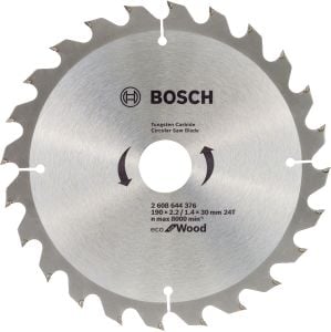 Bosch - Optiline Eco Serisi Ahşap için Daire Testere Bıçağı 190*30 mm 24 Diş - 2608644376