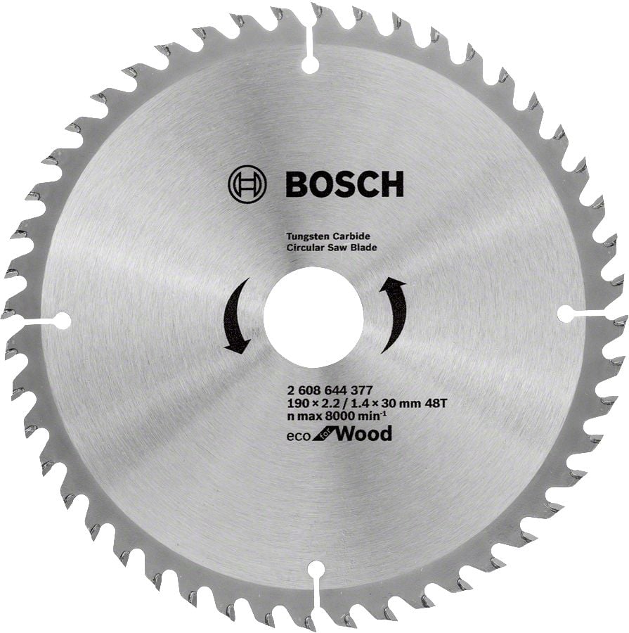 Bosch - Optiline Eco Serisi Ahşap için Daire Testere Bıçağı 190*30 mm 48 Diş - 2608644377