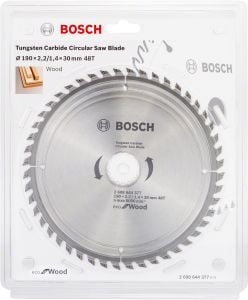 Bosch - Optiline Eco Serisi Ahşap için Daire Testere Bıçağı 190*30 mm 48 Diş - 2608644377