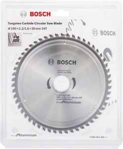 Bosch - Optiline Eco Serisi Alüminyum için Daire Testere Bıçağı 190*30 54 Diş - 2608644389
