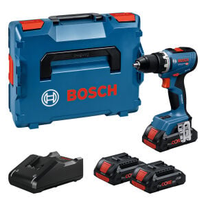 Bosch GSR 18V-65 (2X4Ah) Çift Akülü Delme Vidalama Makinesi - 06019N3013