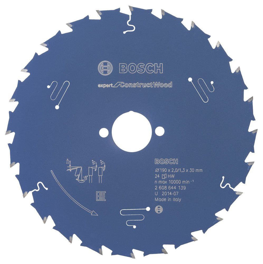 Bosch - Expert Serisi İnşaat Ahşabı için Daire Testere Bıçağı 190*30 mm 24 Diş