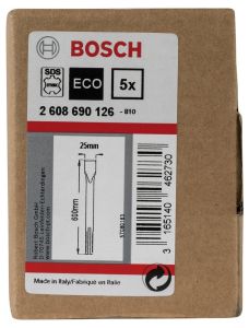 Bosch - SDS-Max Şaftlı Yassı Keski 600*25 mm 5'li - 2608690126