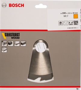 Bosch - Optiline Serisi İnşaat Ahşabı için Daire Testere Bıçağı 190*30 mm 12 Diş
